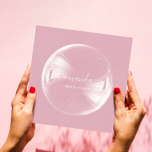 Berufliche Beauty Makeup-Logo-Rose Quadratische Visitenkarte