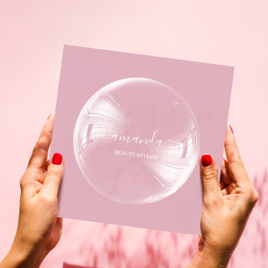 Berufliche Beauty Makeup-Logo-Rose Quadratische Visitenkarte