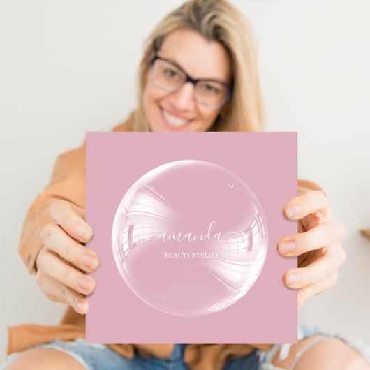 Berufliche Beauty Makeup-Logo-Rose Quadratische Visitenkarte