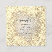 Berufliche Beauty Makeuty Beauty Glitzer Golden Quadratische Visitenkarte (Rückseite)