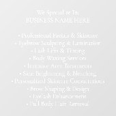 Berufliche Beauty Salon Services Fensteraufkleber (Blatt)