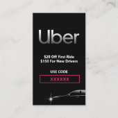 Berufliche Befassung mit Uber-Treibern Visitenkarte (Vorderseite)