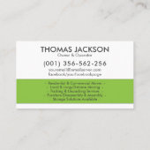 Berufliche Beförderungsleistungen - Standortverlag Visitenkarte (Rückseite)