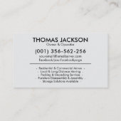 Berufliche Beförderungsleistungen - Standortverlag Visitenkarte (Rückseite)