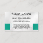 Berufliche Beförderungsleistungen - Standortverlag Visitenkarte (Rückseite)