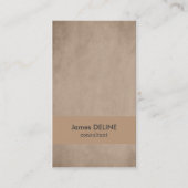 Berufliche Beige Elegante Visitenkarte (Vorderseite)