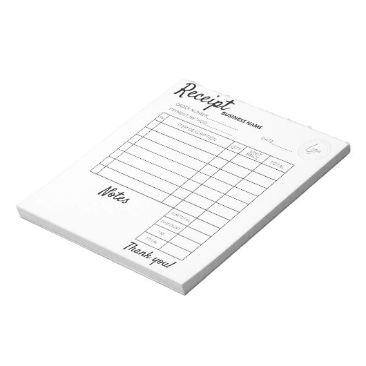 Berufliche benutzerdefinierte Einnahmen für Busine Notizblock (Rotiert)