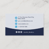 Berufliche benutzerdefinierte QRCode-Foto Dunkle b Visitenkarte (Rückseite)