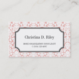 Berufliche Beraterin für rosa Damast Visitenkarte