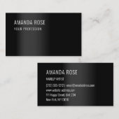 Berufliche Beratung Minimalismus Elegante Schwarz Visitenkarte (Vorne/Hinten)