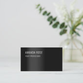 Berufliche Beratung Minimalismus Elegante Schwarz Visitenkarte (Stehend Vorderseite)