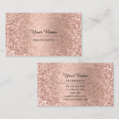 Berufliche Beratung Moderner Rose Glitzer Visitenkarte (Vorne/Hinten)