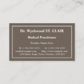 Berufliche Berufliche Krankenversicherungskarte Visitenkarte (Vorderseite)