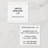 Berufliche, bescheidene und entpackende Visitenkar Quadratische Visitenkarte (Vorne/Hinten)