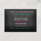 Berufliche Betreuung von Pflegekräften Visitenkarte (Rückseite)