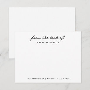 Berufliche Betriebsstatie vom Schreibtisch Mitteilungskarte