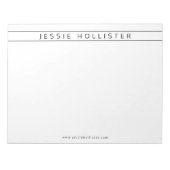 Berufliche Bezeichnung und Informationen Notizblock (Vorderseite)