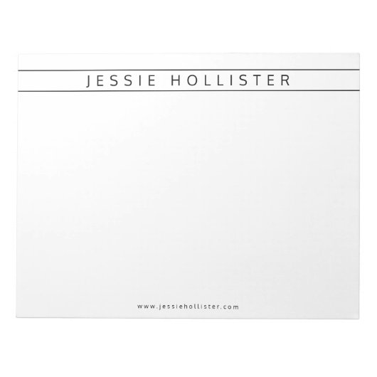 Berufliche Bezeichnung und Informationen Notizblock (Vorderseite)