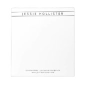 Berufliche Bezeichnung und Informationen Notizblock (Vorderseite)