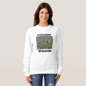 Berufliche Birdwatcher Sparrow Mosaikart Sweatshirt (Vorne ganz)