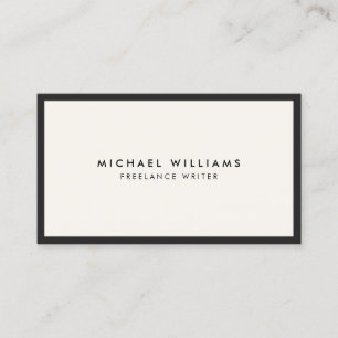 Berufliche Black and Ivory Business Card Visitenkarte