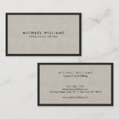 Berufliche Black and Tan Liner Visitenkarte (Vorne/Hinten)