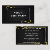 Berufliche Black Gold-Visitenkarte Visitenkarte (Vorne/Hinten)
