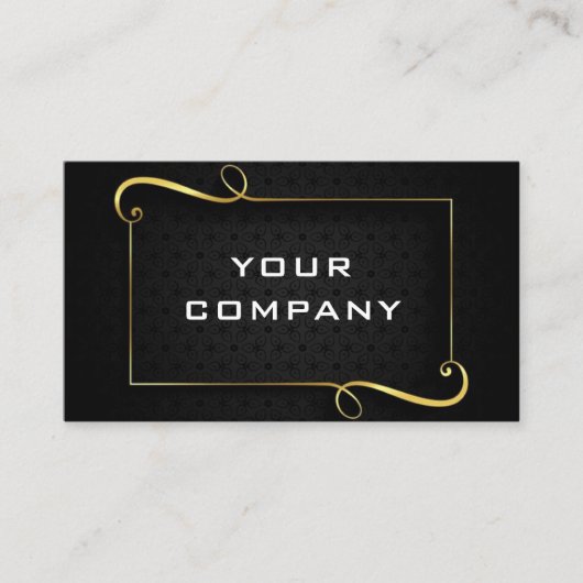 Berufliche Black Gold-Visitenkarte Visitenkarte (Vorderseite)