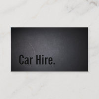 Berufliche Black Out Car Mietwagenkarte