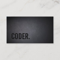 Berufliche Black Out Coder-Visitenkarte
