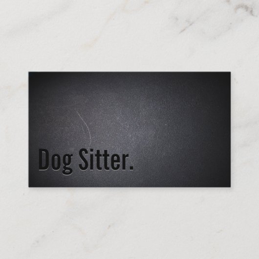 Berufliche Black Out Dog Sitter Visitenkarte (Vorderseite)