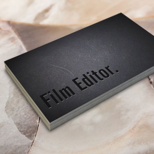 Berufliche Black Out Film Editor Business Card Visitenkarte