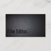 Berufliche Black Out Film Editor Business Card Visitenkarte (Vorderseite)