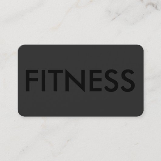 Berufliche Black Out Fitness Sport Business Card Visitenkarte (Vorderseite)