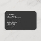 Berufliche Black Out Fitness Sport Business Card Visitenkarte (Rückseite)