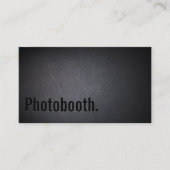 Berufliche Black Out Foto Booth Business Card Visitenkarte (Vorderseite)