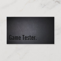 Berufliche Black-Out Game Testing Business Card