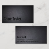 Berufliche Black-Out Game Testing Business Card Visitenkarte (Vorne/Hinten)
