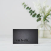 Berufliche Black-Out Game Testing Business Card Visitenkarte (Stehend Vorderseite)
