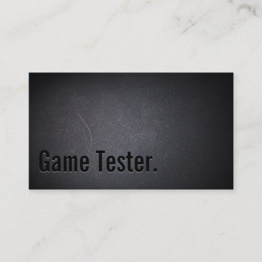 Berufliche Black-Out Game Testing Business Card Visitenkarte (Vorderseite)