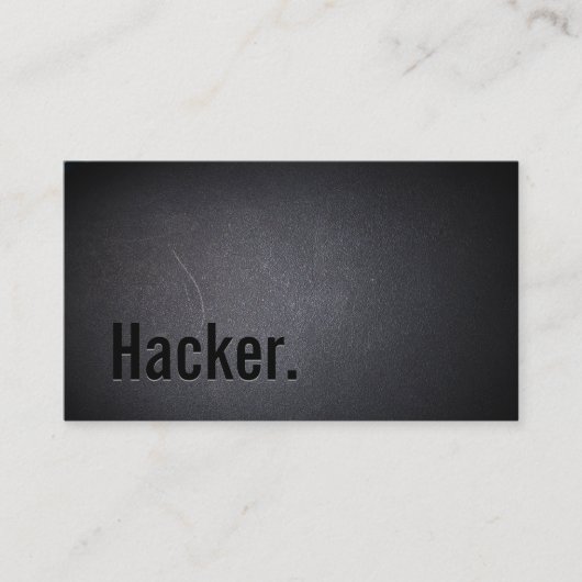 Berufliche Black Out Hacker Business Card Visitenkarte (Vorderseite)