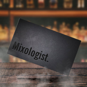 Berufliche Black Out Mixologin Business Card Visitenkarte