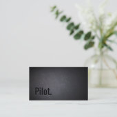 Berufliche Black Out Piloten Business Card Visitenkarte (Stehend Vorderseite)