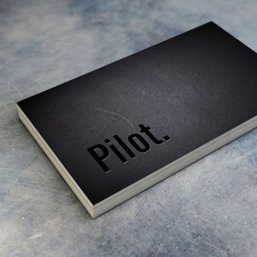 Berufliche Black Out Piloten Business Card Visitenkarte