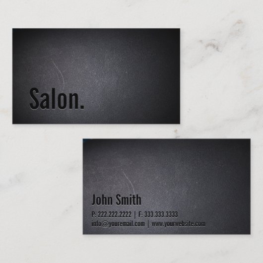 Berufliche Black Out Salon Business Card Visitenkarte (Vorne/Hinten)