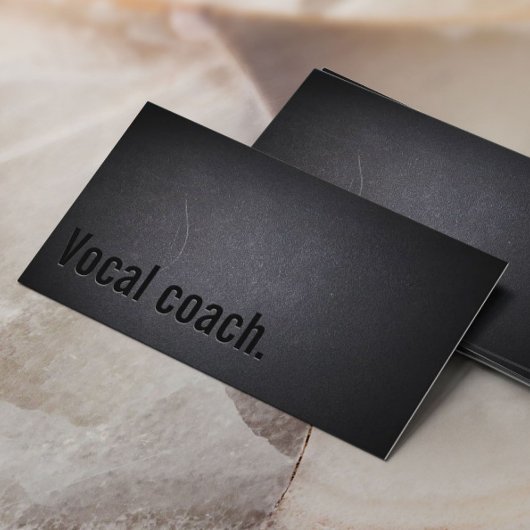 Berufliche Black Out Voice Coach Business Card Visitenkarte