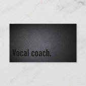 Berufliche Black Out Voice Coach Business Card Visitenkarte (Vorderseite)