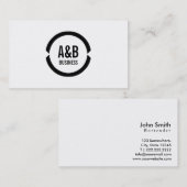 Berufliche Black Ring Barkeeper Business Card Visitenkarte (Vorne/Hinten)