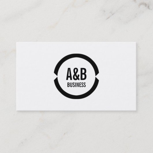 Berufliche Black Ring Barkeeper Business Card Visitenkarte (Vorderseite)