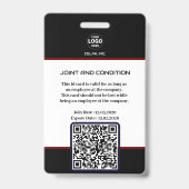 Berufliche BlackSecurity-Adresse: Foto & Company Ausweis (Rückseite)